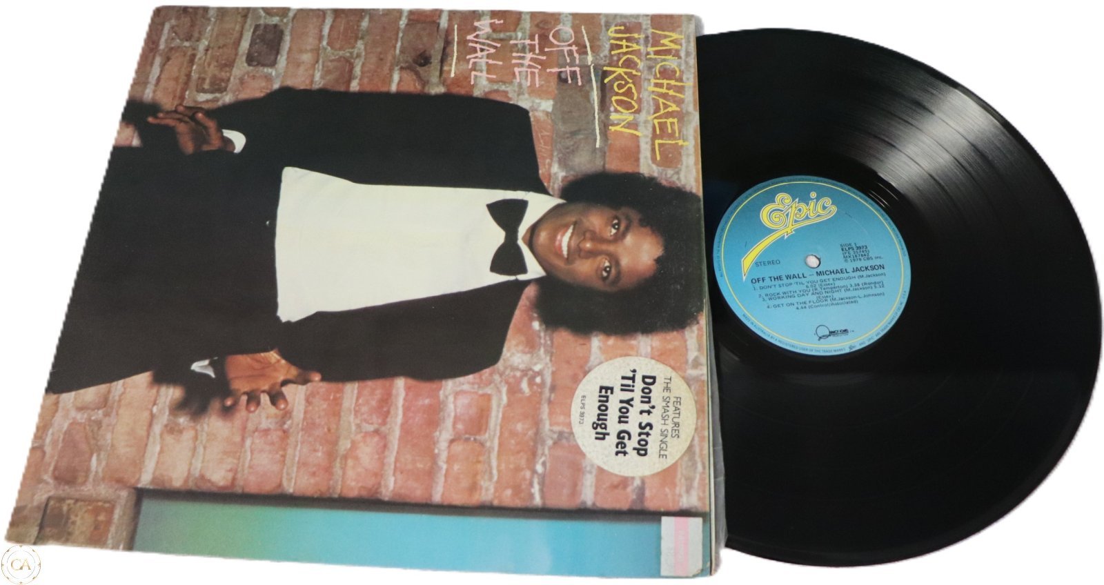 Michael Jackson Off the Wall front cover and vinyl