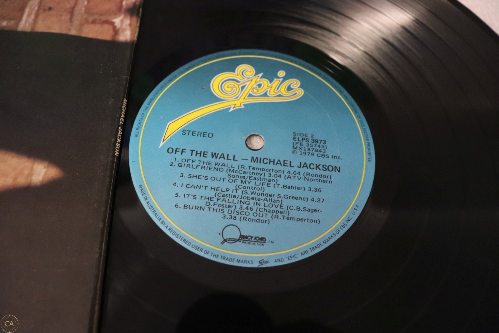 Lot MM-0027 - Michael Jackson – Off the Wall (1979, Epic ELPS 3575, Australia, VG) (image 3)