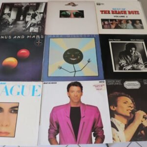 Soft rock and new wave vinyl collection front covers