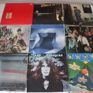 Front covers of nine classic rock LPs including Billy Joel and Elton John