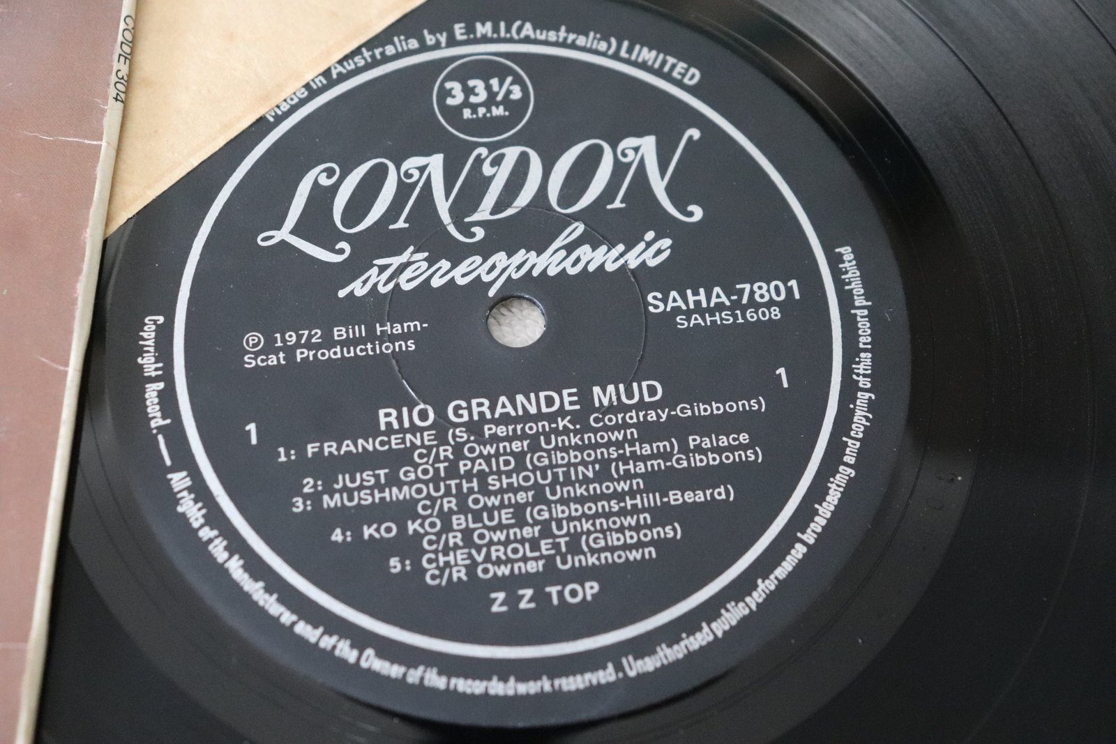 Lot MM-0067 - ZZ Top – Rio Grande Mud (1972, London Records) (image 4)