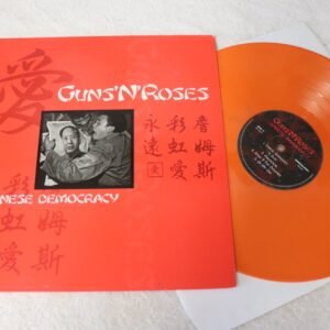 Guns N’ Roses Chinese Democracy orange vinyl record and sleeve