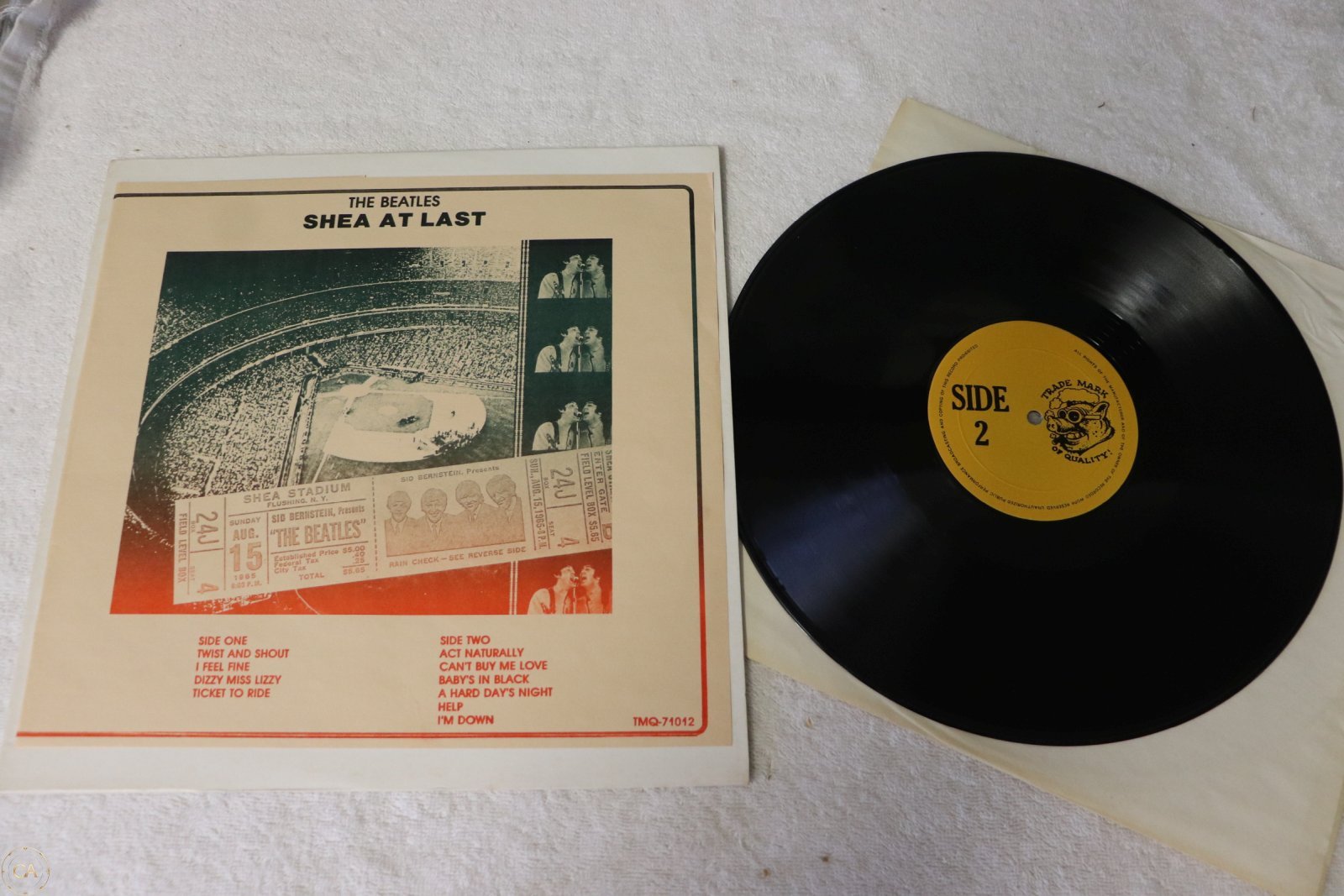 Beatles Shea At Last LP cover