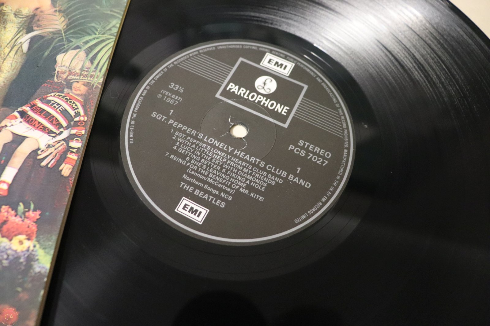 Parlophone label Side 1 Sgt Pepper