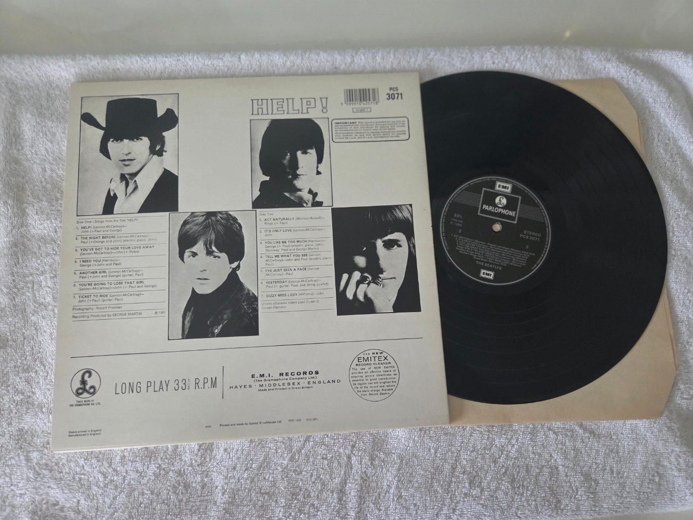 LOT 084 - The Beatles – Help! (UK Parlophone PCS 3071) – UK Stereo Pressing - Image 2