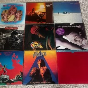 Classic rock and pop vinyl record collection
