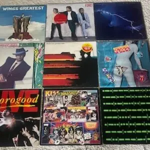 classic rock vinyl record collection