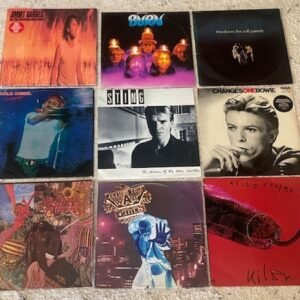 Classic rock vinyl record collection