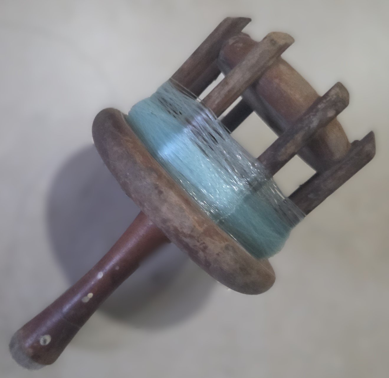 Vintage wooden fishing net shuttle