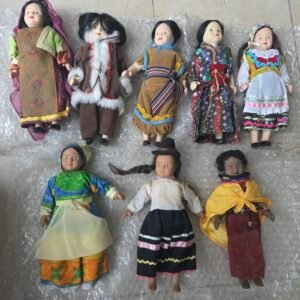 Vintage dolls in traditional dress