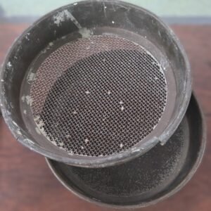 Vintage metal sieve coarse mesh