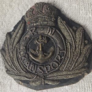 WWII era Royal Navy embroidered naval badge reverse