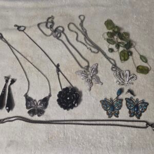 Black butterfly statement necklace
