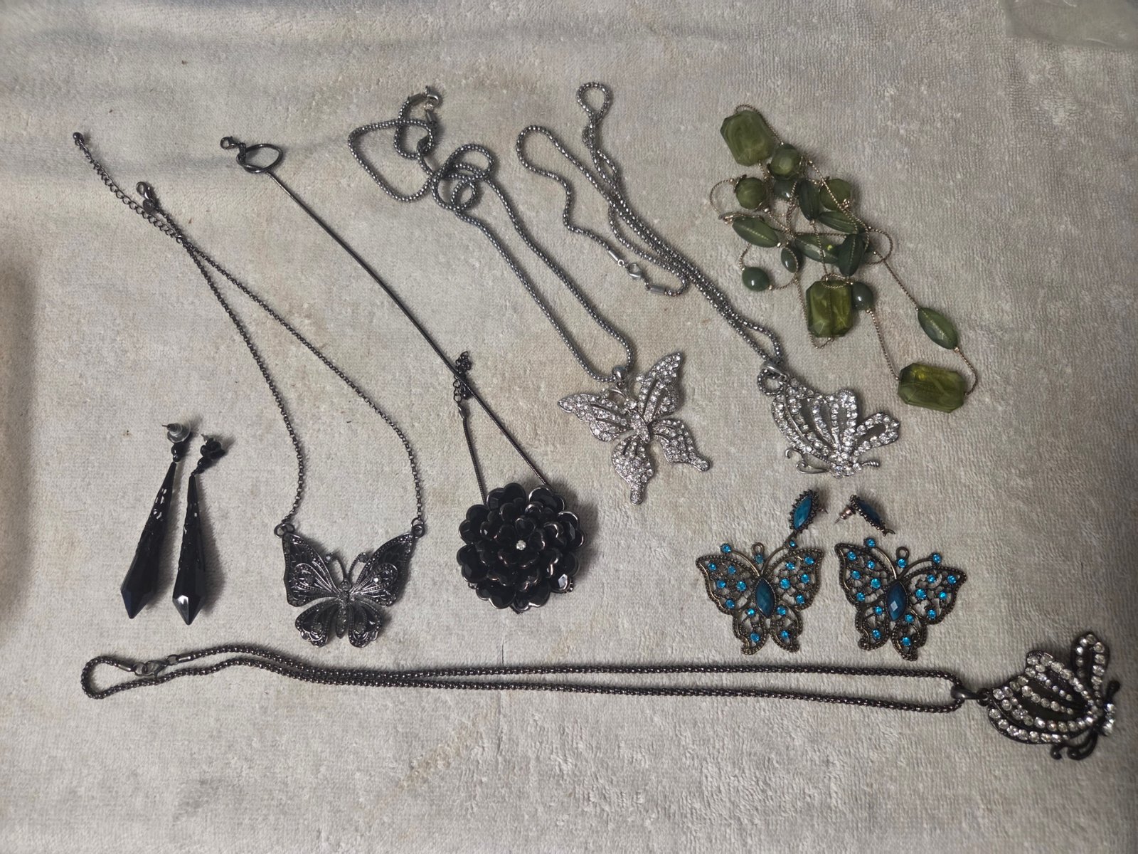 Black butterfly statement necklace
