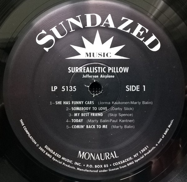 Lot MM-0164 - Jefferson Airplane – Surrealistic Pillow (LP, Mono, Reissue) (image 3)