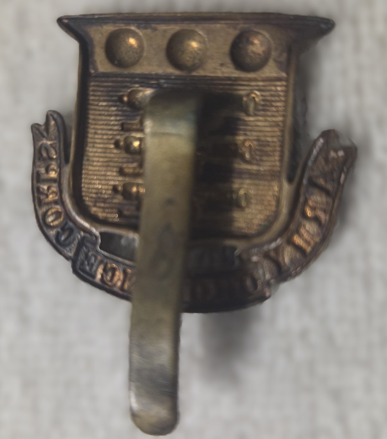 British Army Army Ordnance Corps cap badge front