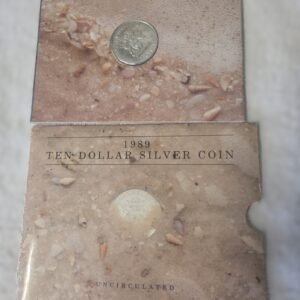 1989 Queensland $10 silver coin reverse