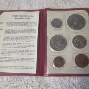 Royal Australian Mint uncirculated wildlife coin set inside folder