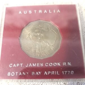 1970 Captain James Cook Botany Bay 50 cent coin