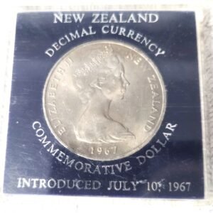 1967 New Zealand decimal currency commemorative dollar coin