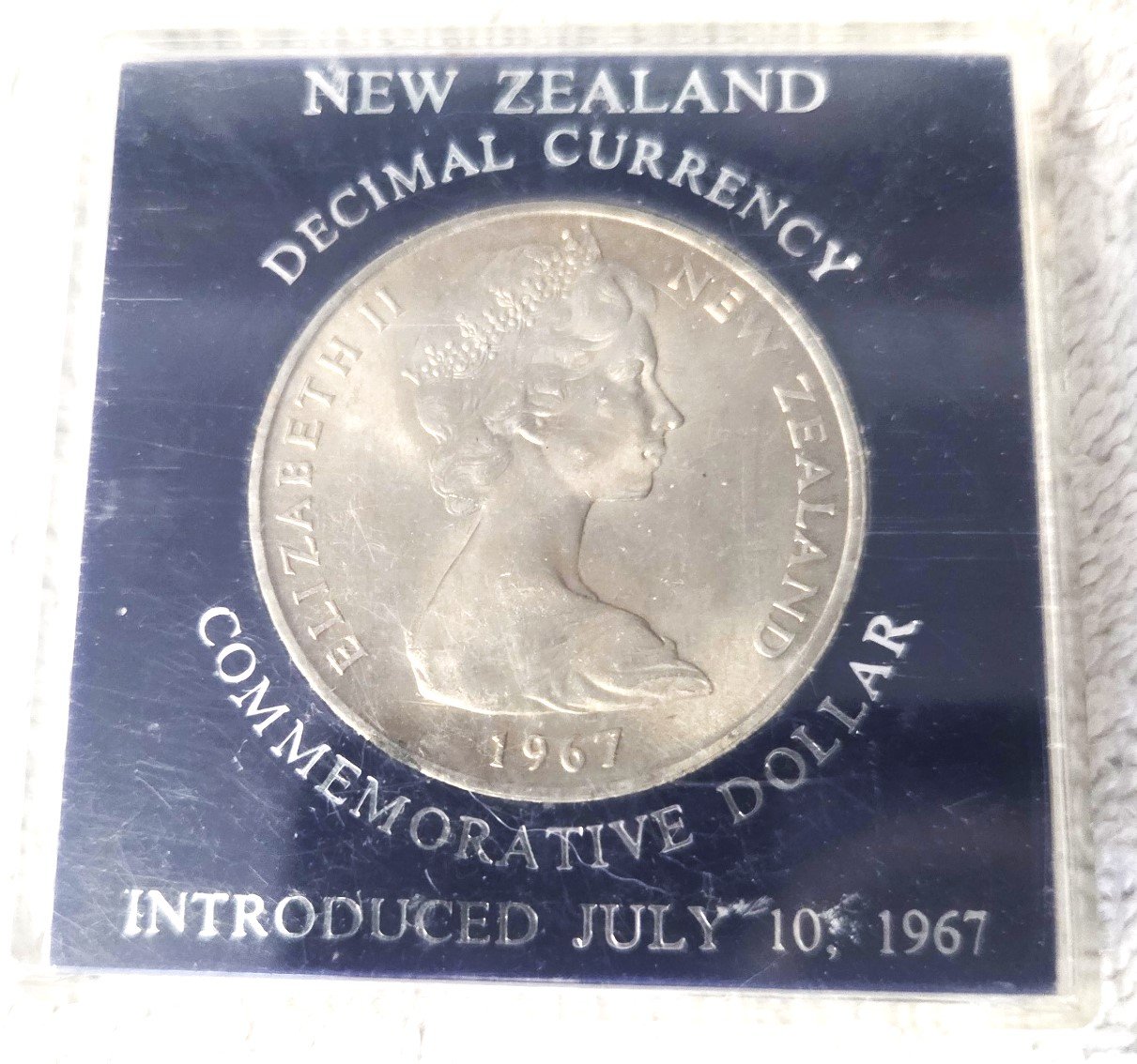 1967 New Zealand decimal currency commemorative dollar coin