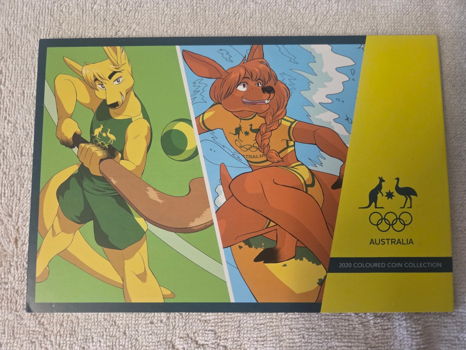 Royal Australian Mint Olympic coloured coin set Unleash the Spirit