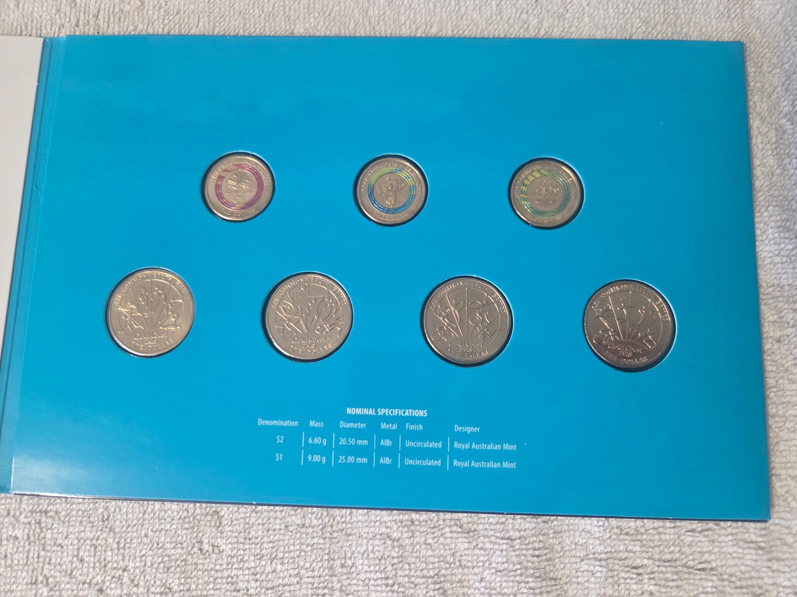 Lot 0960 - 2018 Gold Coast Commonwealth Games 7 Coin Collection – Royal Australian Mint Folder (image 3)