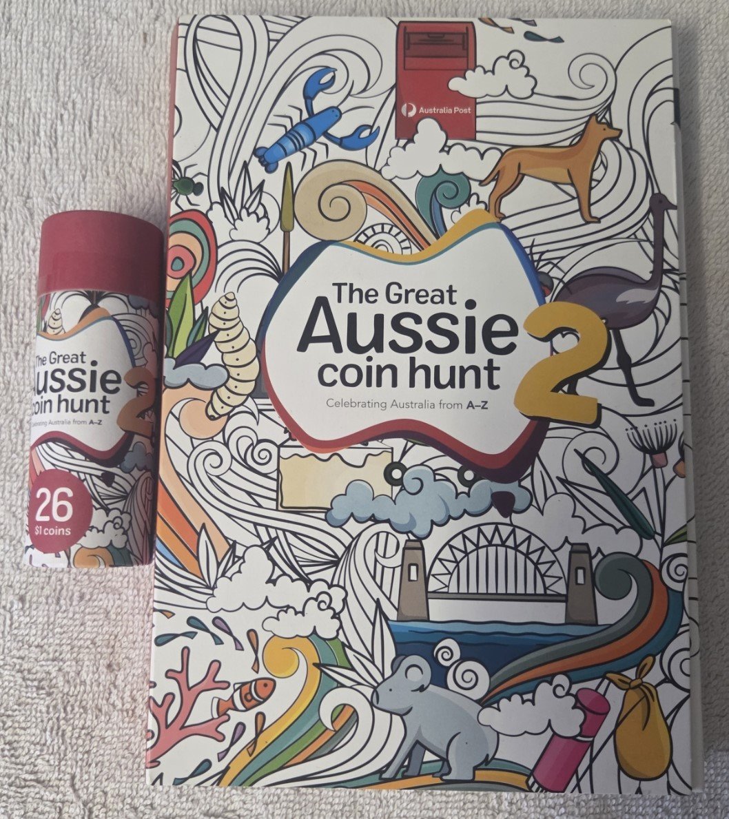 Great Aussie Coin Hunt 2 complete A-Z coin collection album and tube