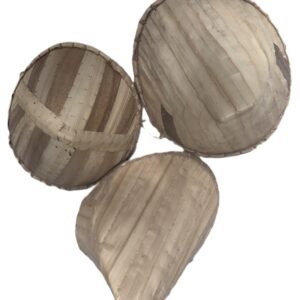 Set of three PNG woven straw hats