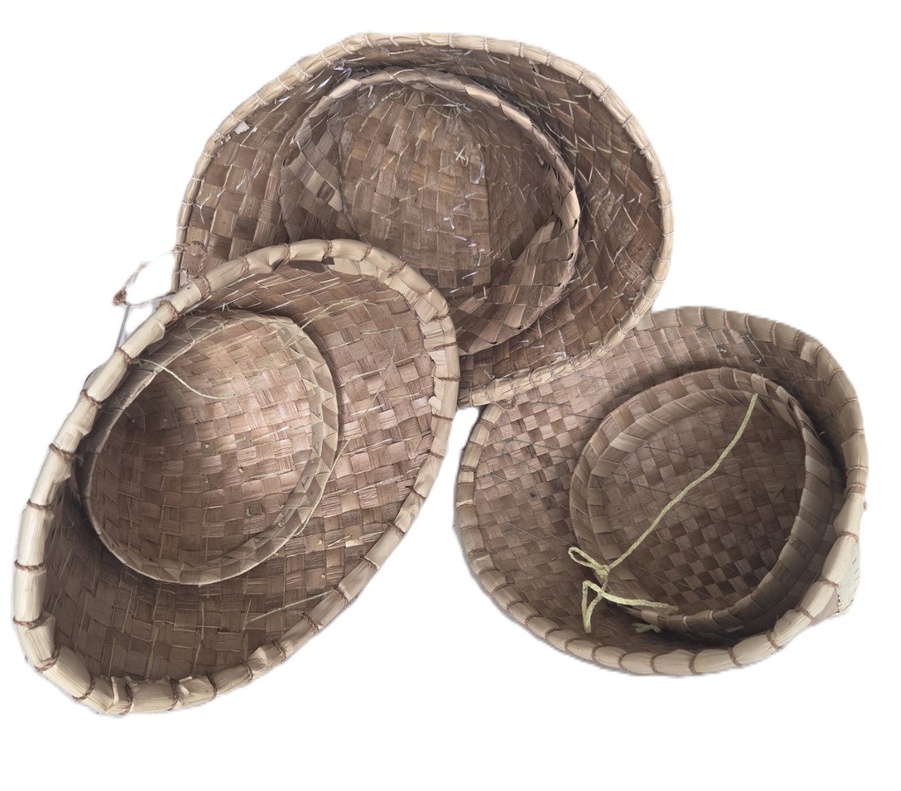 Interior basket weave pattern PNG hats