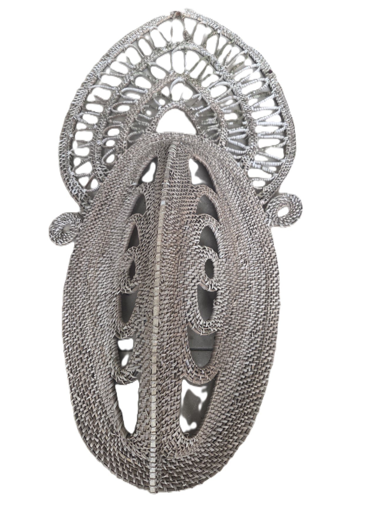 PNG woven tribal mask 60cm wall art