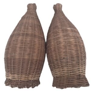 PNG woven fish baskets pair 40cm