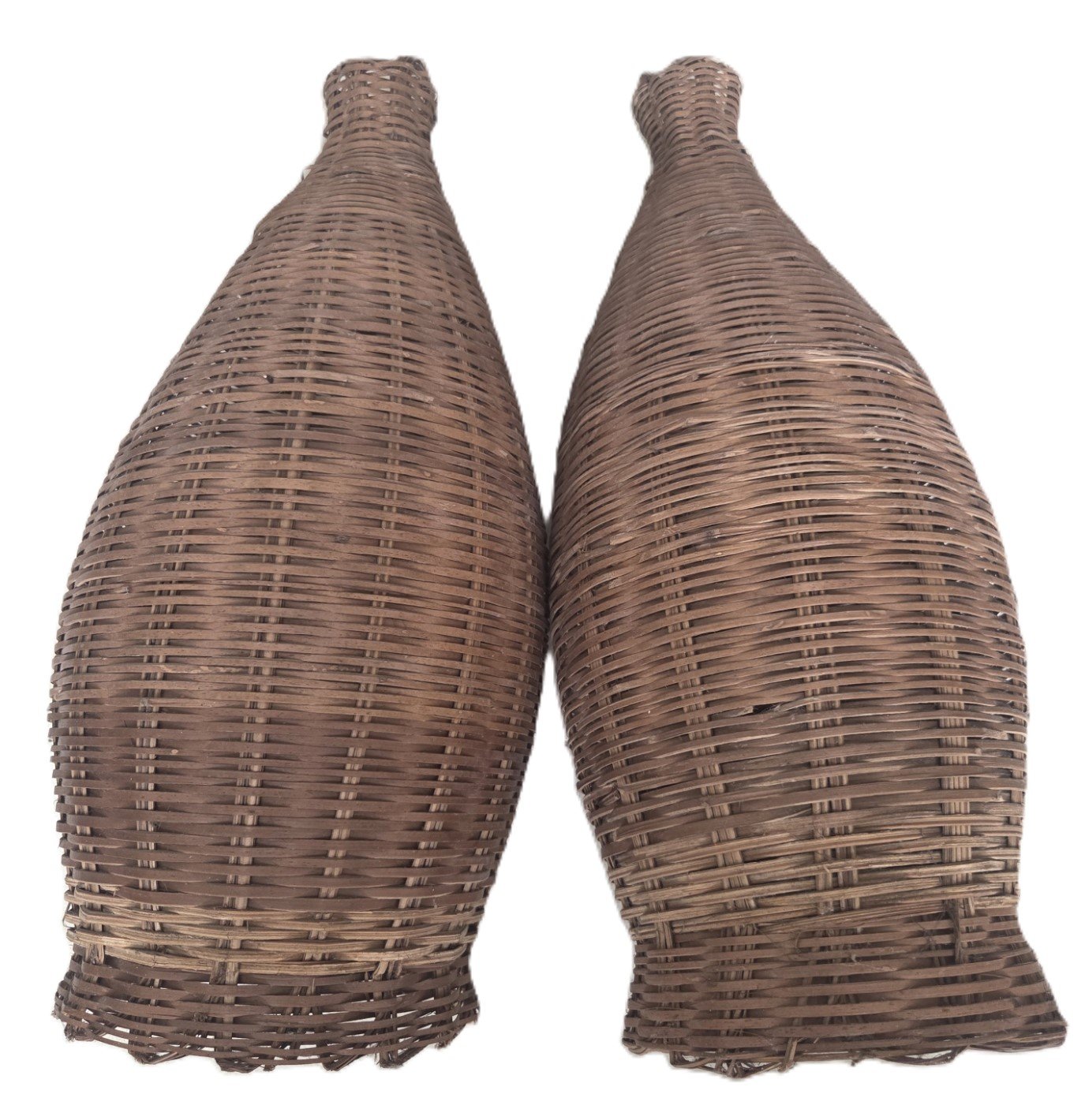 PNG woven fish baskets pair 40cm