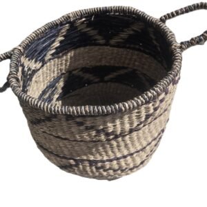 large cane basket with handles 50cm