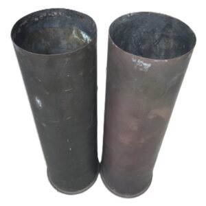 pair large brass artillery shell casings