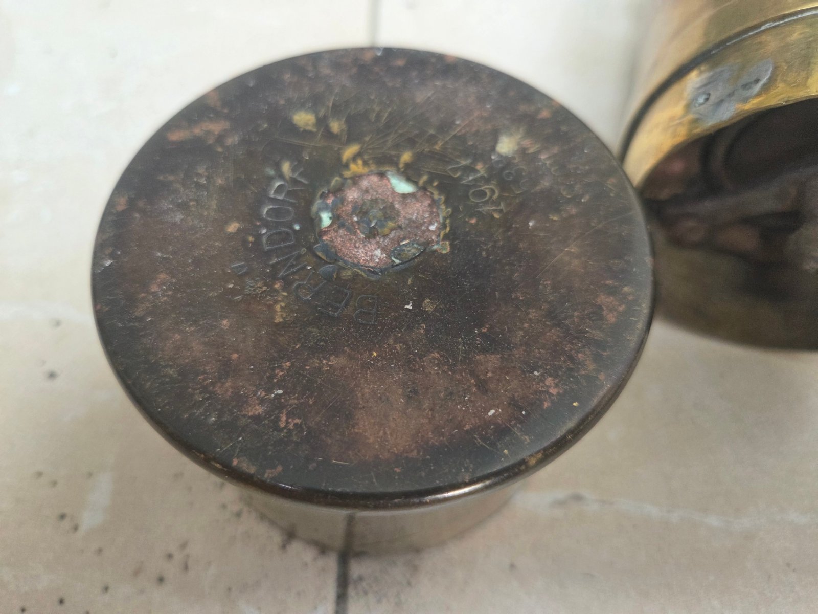 brass shell patina ww1 era