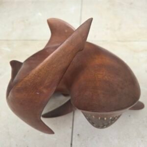 hand carved timber shark sculpture 35cm