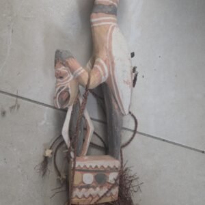 Papua New Guinea style carved wooden staff