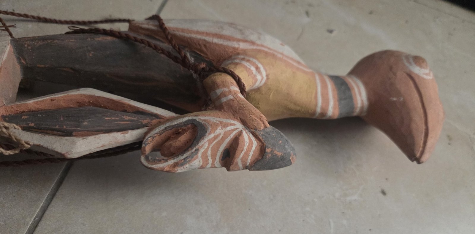 Ethnographic carved timber ceremonial style stick