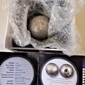 2023 Barbados Moon spherical silver coin