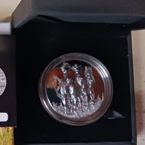 LOT080 Mongolia Growing Up – The Stallion 2oz Pure Silver Proof Coin