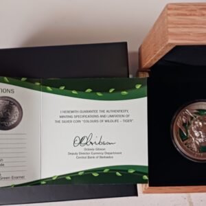 LOT081 2021 Colours of Wildlife Tiger 3oz Silver High Relief Coin