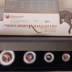 LOT 015 2016 Australian Kangaroo Silver Proof Four-Coin Set