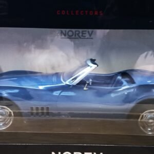 Norev 1969 Chevrolet Corvette Convertible metallic blue diecast model