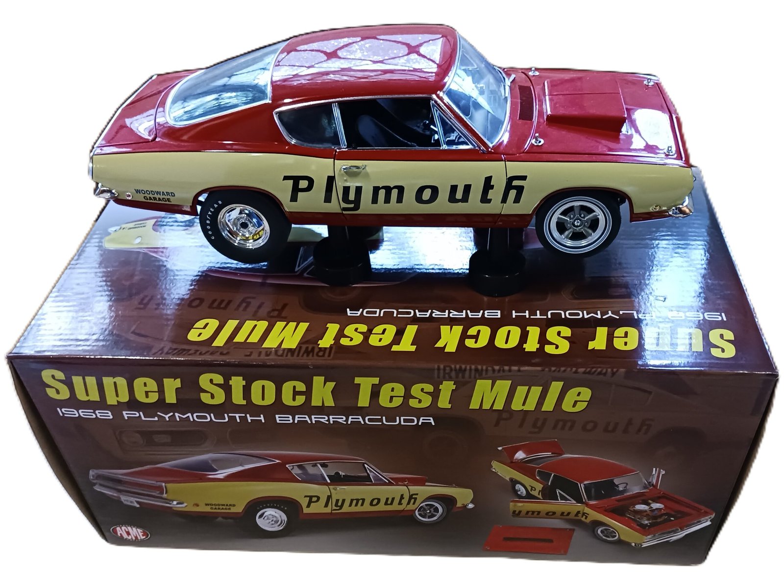ACME 1968 Plymouth Barracuda Super Stock Test Mule diecast model