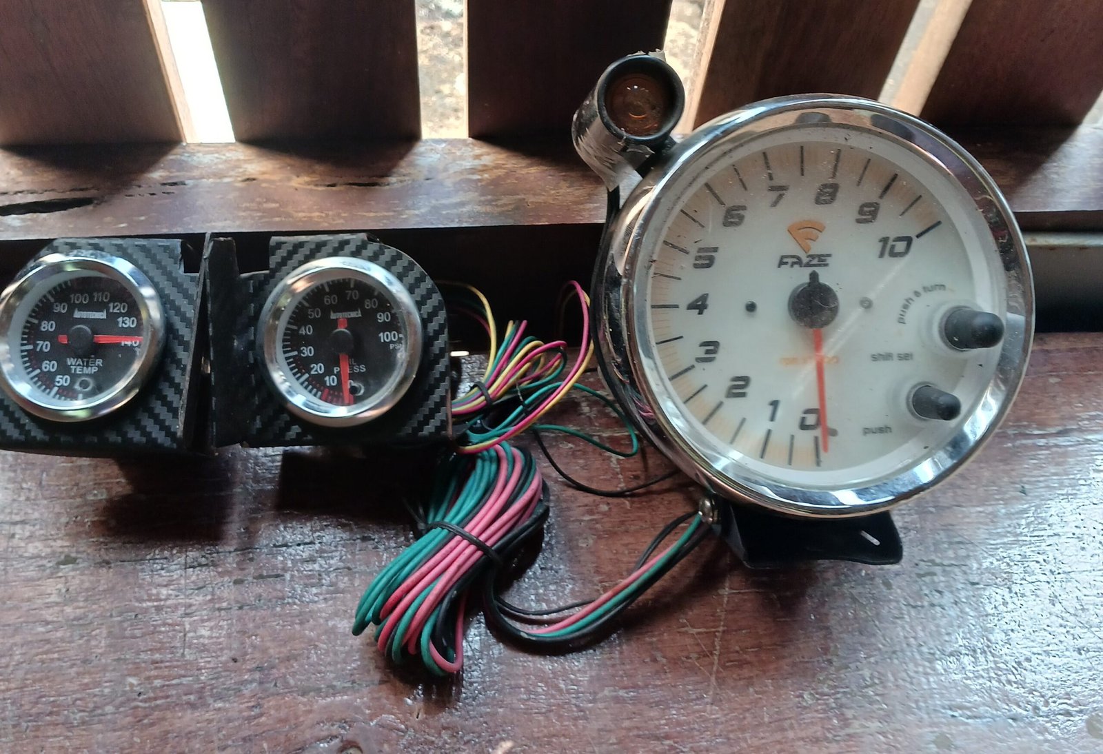 Complete automotive gauge package with wiring