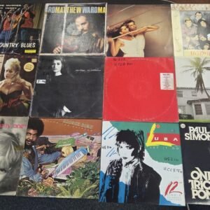 Mixed rock blues and classic LP record collection