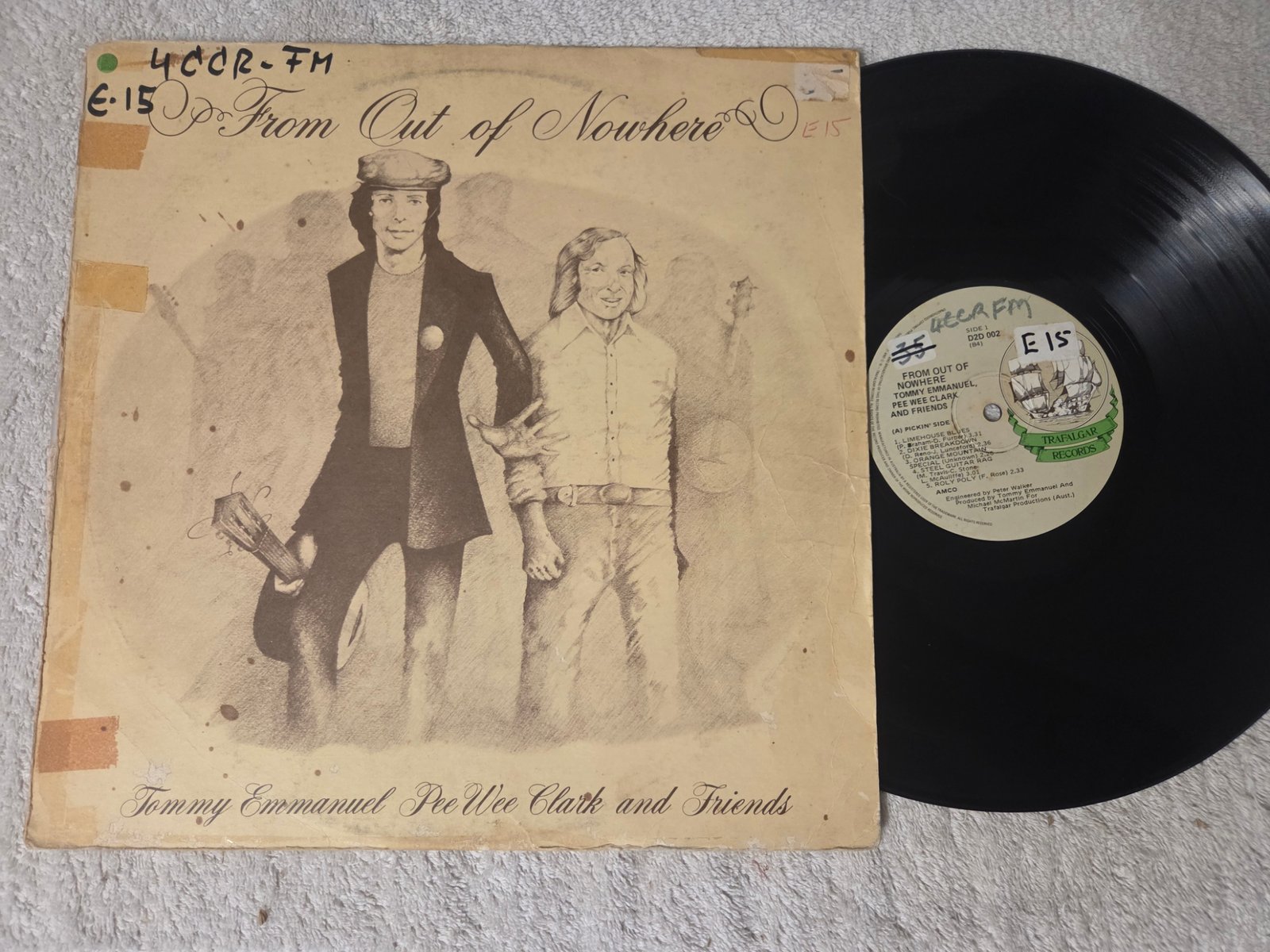 Tommy Emmanuel From Out Of Nowhere LP front cover