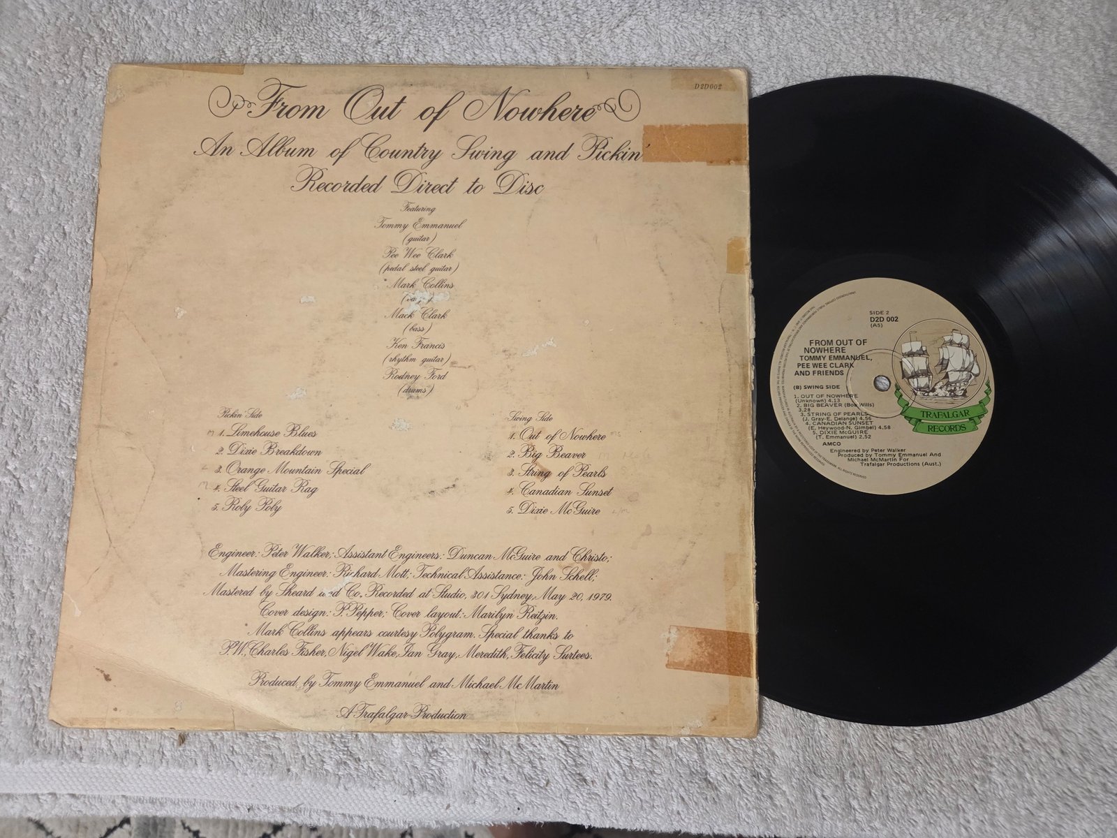 Tommy Emmanuel and Pee Wee Clark Australian LP