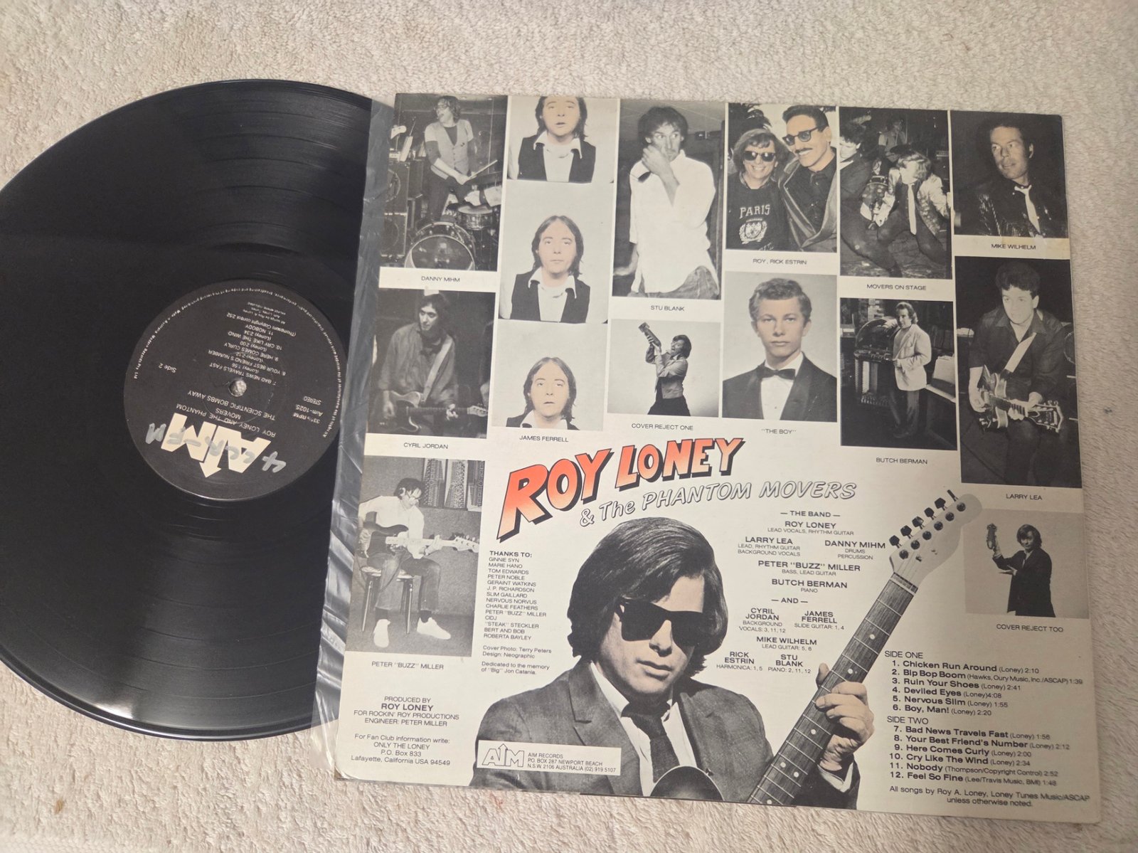 Roy Loney LP with original vinyl record